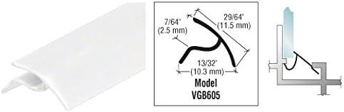 CRL White Snap-In Vinyl Glazing Bead Pack of 20 by CR Laurence