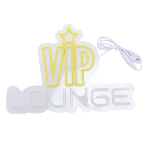 Néon pour décoration murale VIP LOUNGE à lueur douce et panneau chic