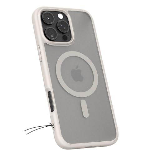 Image of Spigen for iPhone 16 Pro Case, Ultra Hybrid MagFit [Anti-Yellowing] [Compatible with Magsafe] - Frost Natural Titanium