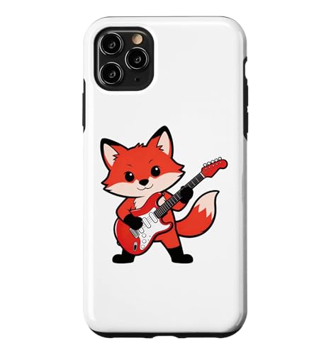 Vintage Red Fox Punk Music Playing Guitar �X�}�z�P�[�X iPhone 11 Pro Max �p