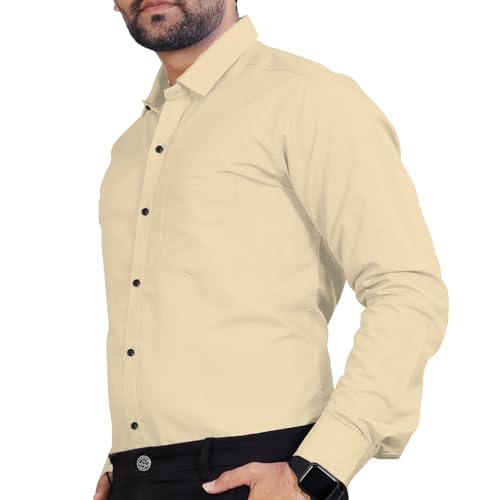 Image of Univibe Men's Slim Fit Full Sleeve Spread Collar Cotton Blend Shirt for Men and Boys