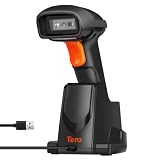 Tera Pro 1MP-Fotocamera Lettore di Codici a Barre Bluetooth Barcode Scanner 2D QR 1D ad Alta Velocità di Scansione Wireless 2.4G e Bluetooth con Stazione di Ricarica, HW0007