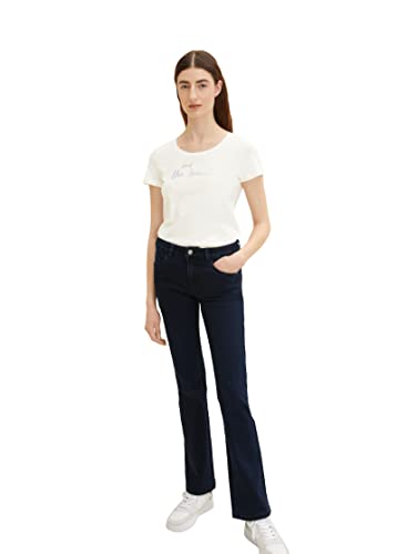 TOM TAILOR Damen 1036193 T-Shirt mit Print, 10315 - Whisper White, S – Ansicht 3