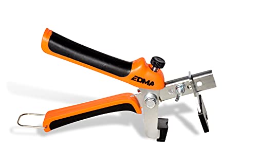 Edma 259355 EDMALEVEL Selbstnivellierendes Starter-Set, 100 Stück, 2 mm, beseitigt Lücken und hält eine konstante Fugenbreite