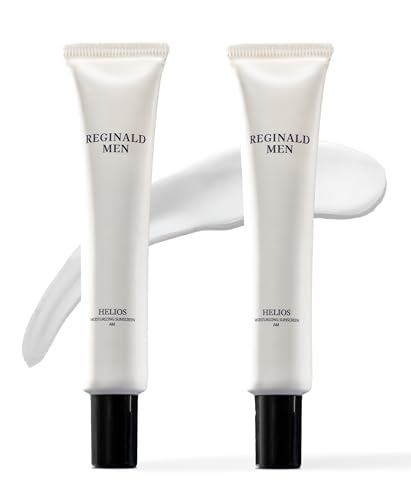 Image of Reginald Men SPF 50+ PA++++ Sunscreen (100g) | In-Vivo Tested | Broad Spectrum UVA /UVB Protection | Brightening & Hydrating | Lightweight, Oil-Free & Non-Sticky | Daily Sun Protection for Men (Pack of 2,50g x 2)