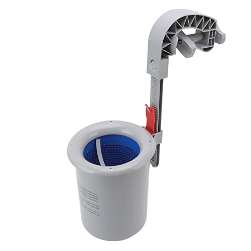 Depisuta Skimmer della Piscina Fuori Terra, Skimmer Mobili a Parete Grigia in Plastica con Skimmer con Cesto Pulito Staccabile Kit di Manutenzione del Filtro per Piscina Automatica