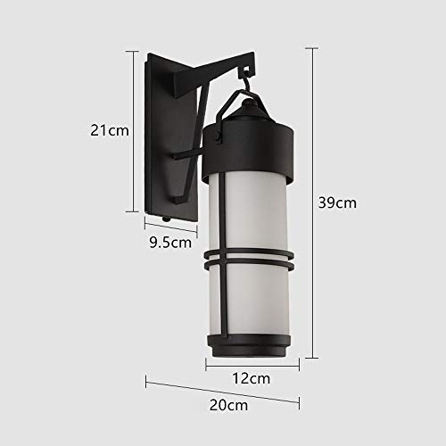 Applique murale extérieure E27 MESKEL avec lanterne en verre étanche pour patio