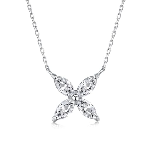 Cadeaux pour Femmes : Collier Quatre Feuilles en Or et Zircon