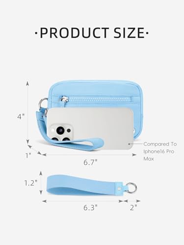 Image of WESTBRONCO Wristlet Wallets for Women - RFID Blocking Quilted Nylon Phone Wallet, Card Holder Purse for Travel & Everyday Use