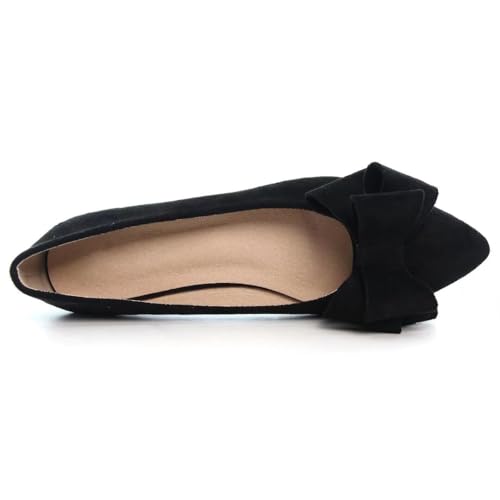 Image of TN TANGNEST Women Fashion Bowknot Flats Comfort Pointed Toe Dress Shoes