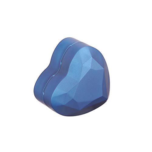 Image of LETURE Heart Shaped Ring Gift Box with LED Light, Velvet Earrings Jewelry Case with Light, Jewellry Display Box for Wedding, Engagement, Proposal, Birthday and Anniversary (Blue)