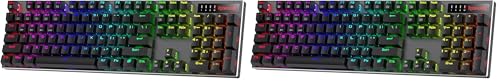 Image of Redragon K556 PRO Upgraded Wireless RGB Gaming Keyboard, BT /2.4Ghz Tri-Mode Aluminum Mechanical Keyboard w /No-Lag Connection, Hot-Swap Linear Quiet Red Switch (Pack of 2)