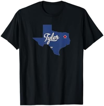 Tyler Texas TX Map T-Shirt