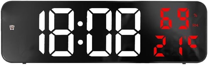 Amazon.co.jp: LED時計 大きい時計 年/月/日 温度/日期切替表示