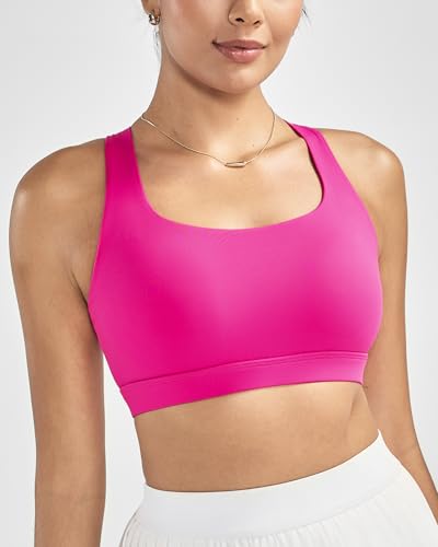Image of RUNNING GIRL Sports Bras for Women High Support,Criss-Cross Back Strappy Bra Moulded Cup High Impact Workout Crop Tops