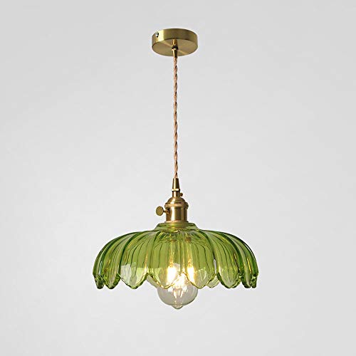 Lampe à suspension en verre nostalgique au charme d'antan pour salon