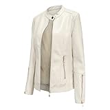 Un abrigo de motociclista en color sólido, ropa exterior perfecta para primavera, otoño e invierno. Combínalo con camisetas, vestidos, pantalones, leggings o faldas. Moderno y genial.