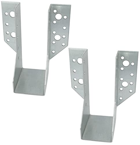 AERZETIX - C58630 - Lot de 2 Sabots de charpente à ailes extérieures 51x135x75x2 mm - sabot de solive à 32 trous - en acier zingué Z275