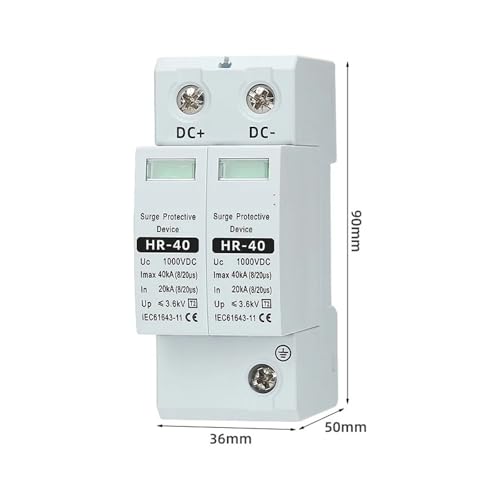 Protector de sobretensiones 2P DC 500V para evitar averías por tormentas solares 4