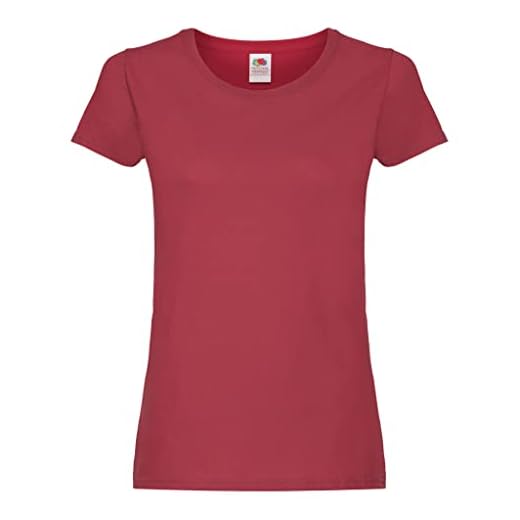 Fruit of the Loom Ss129m, Camiseta Para Mujer, Rojo (Brick Red), S (Talla fabricante 10)