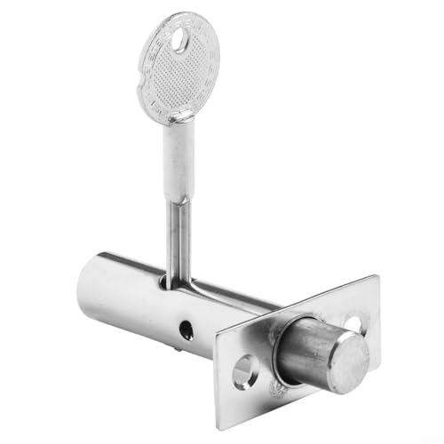 Linnkyfloa Cerradura de perno de puerta de pozo de tubo de acero inoxidable con llave, perno muerto de alta seguridad para escape de incendios, puertas exteriores o interiores (hierro)