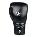 Vali Lancer Leather Lace Up Boxing & MMA Gloves for Pros Sparring (Black, 16OZ)