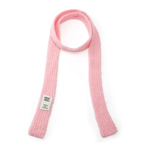 Cute Solid Color Neckerchief for Women - Knitted Fashion Scarf Y2k Accessory for Fall & Winter
