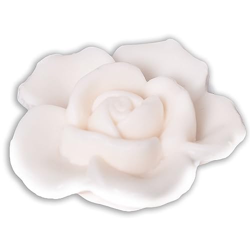 La Maison du Savon de Marseille - French Rose Shaped Soap for Body Wash or Decoration - Lily of the Valley Fragrance - 30g Novelty Bar