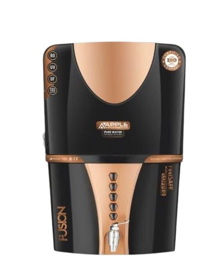 apple's new aqua fusion ro water purifier with active copper + uv + uf + tds controller + minerals (alkaline) 12 liters