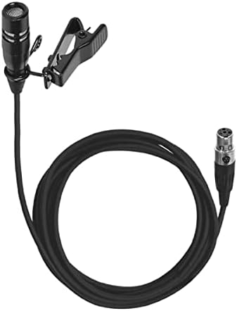 TTMICXH Lavalier Lapel Microphone Compatible with Shure Wireless System Bodypack Transmitter Unidirectional Condenser Mic for YouTube Lectures Living Performance Mini XLR 4 Pin TA4F Plug