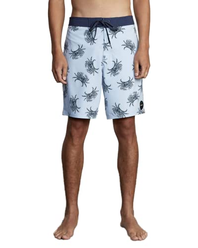 RVCA Men's Va Trunk Board Shorts, Pale Blue, W32