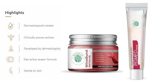 Image of Pigmentation removal combo - Dark spots, Acne mark removal scrub & pigmed cream (80 g)