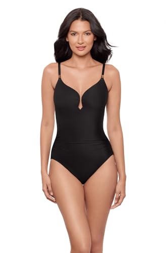 Miraclesuit Women's Swimwear Razzle Dazzle Antheia One Piece Swimsuit, Black, 08