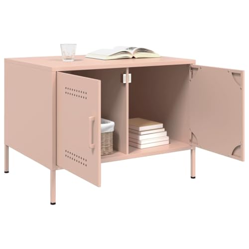 Table basse rose avec rangement pour un salon cocooning et design - 5