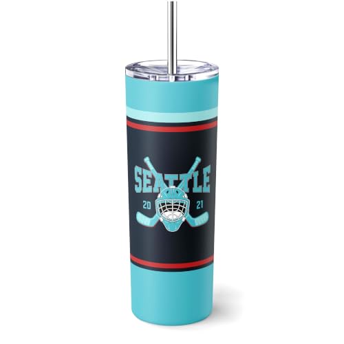 Image of ANTKING Seattle Tumbler 20oz Travel Mug Custom Name Number Gifts | Stainless Steel Insulated Coffee Cup for Men Women