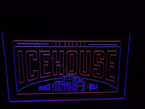 Image of Bar Neon Light Sign Ice House Since 1855 Led Lamp Neon Like Signs For Wall Decor