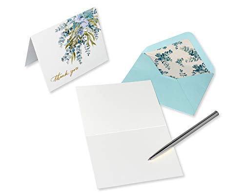 Image of Papyrus Blank Wedding Thank You Cards with Envelopes, Eucalyptus Leaves (20-Count)