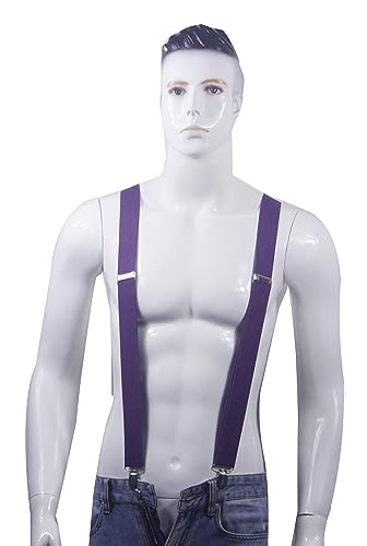 Image of Adjustable Elastic Suspenders for Men's and Women's with X Back Suspenders for Casual & Formal