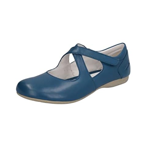 Josef Seibel Damen Riemchenballerinas Fiona 72, Frauen Flats,Weite G (Normal),Slip-ons,spangenballerinas,Mary-Jane,Slipper,blau,37 EU Cover