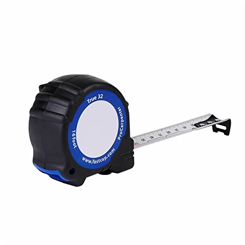 FastCap ProCarpenter True32 Metric Reverse Measuring Tape - Ideal for Professionals and Home Improvement - with Lever Action Belt Clip and Dual Locking System - 16' - 99953