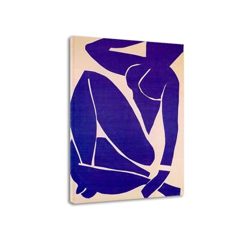 Impression sur toile bleu FITSEN pour un décor sur toile moderne de salon et bureau 20x30 cm