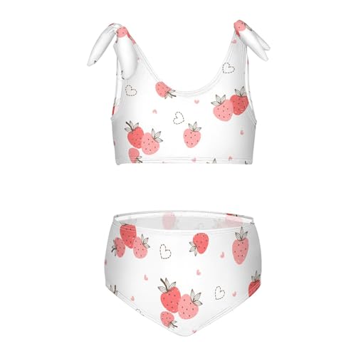 Image of CaTaKu Girls Swimsuit Two Piece Toddler Swimwear Kids Bathing Suits for Girls Bikini Set 3-12T