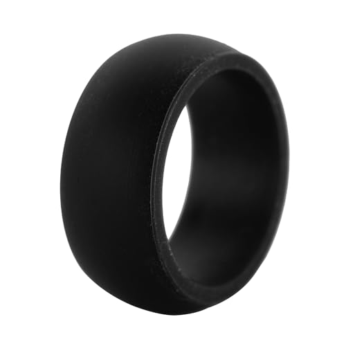 2Pack Customize Wedding Band Promise Egagement Rings For Him Her Couple Silicone Rings 8mm Black&Black Dome Comfort Fit Silica Gel Rings,Wedding Gifts For Husband2