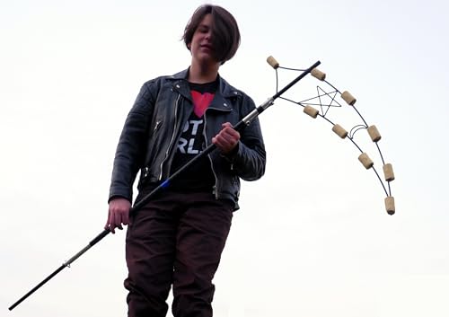 ImpulsPoland Fire Scythe faltbare Requisite für Auftritte und Tänzer, einfach zu bedienen, 7 Tage Versand, starke Klinge für Übung und Fortgeschrittene