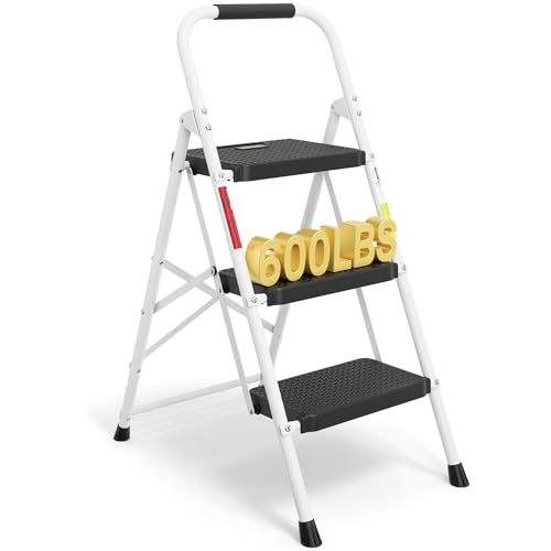 BONTEC 3-Step Ladder Folding Step Stool