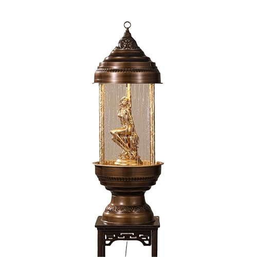 70s Cinnamon Rain Lamp Retro Oil Rain Lamp Overlooking Girl Edition Luxury Aristocratic Table and Floor Lamp with Ceiling Fixture