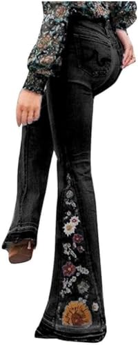 CDIECER Womens Plus Size Stretch Pants Denim 60S Outfits for Women Bell Bottoms High Rise Flare Jeans for Women Womens Button Fly Jeans Y2K Flare