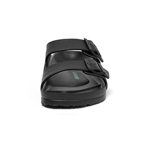 Image of SAGUARO Men's Women's Comfort Double Buckle Sandals Lightweight Adjustable EVA Sandals with Rubble Sole