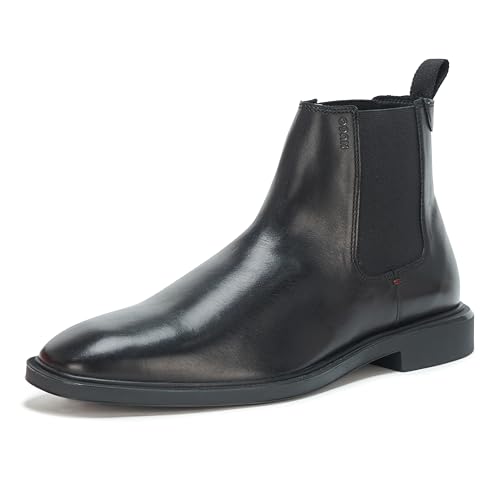 HUGO Men's Brushed Leather Chelsea Boot Chukka