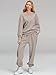AUTOMET Womens 2 Piece Outfits Sweatsuit Lounge Sets Oversized Sweatshirt Baggy Sweatpants Fall Fashion with Pockets CoffeeGrey M